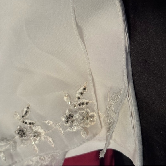 🥂 Vintage Wedding Pashmina with Beautiful Bead Work and Pave Crystals 🥂 - Picture 2 of 10